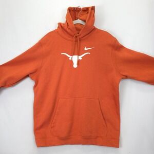 Nike Texas Longhorns Hoodie XL Burnt Orange Fleece Sweatshirt Pullover Logo